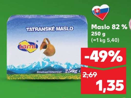 Maslo 82 % 250 g