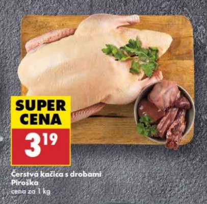Čerstvá kačica s drobami Piroška
