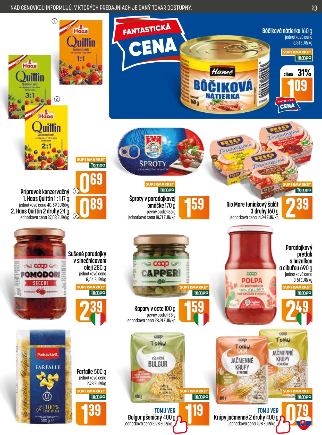 Leták COOP Jednota - 11.6.2026 - 17.6.2026. Strana 23