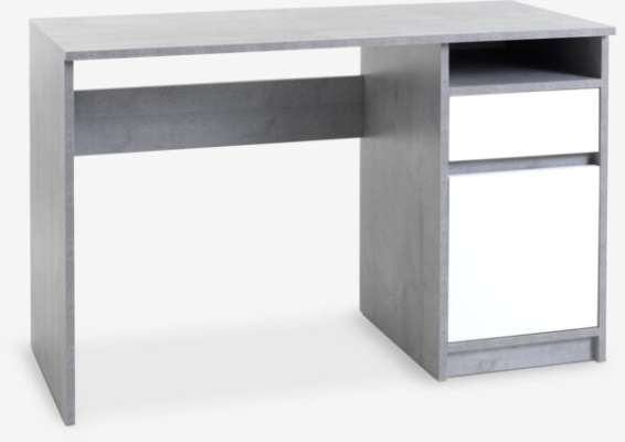 Písací stôl BILLUND 54x120 betónová farba/biela