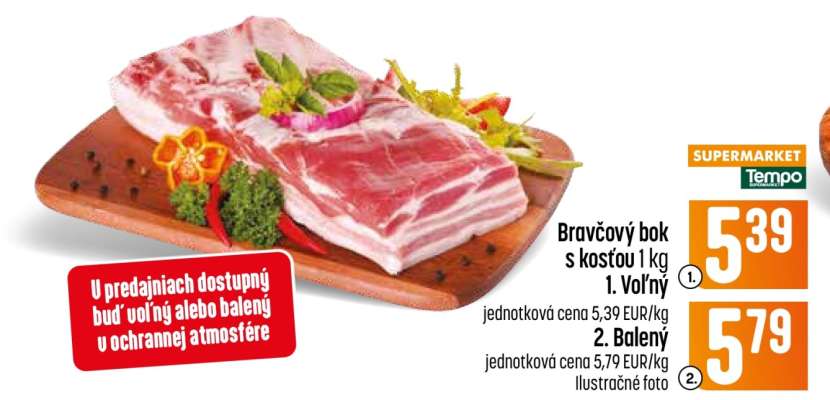 Bravčový bok s kosťou 1 kg