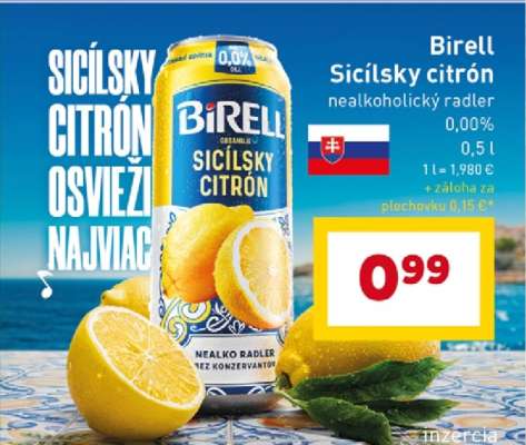 Birell sicílsky citrón