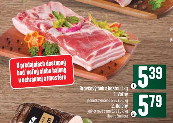 Bravčový bok s kosťou 1 kg