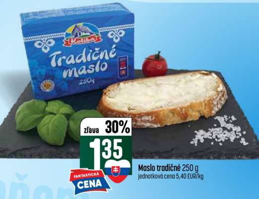 Maslo tradičné 250 g