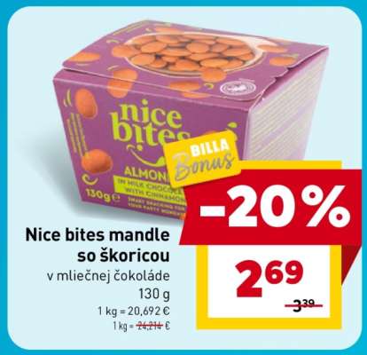 Nice bites mandle so škoricou