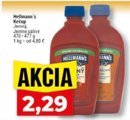 Hellmann's Kečup Jemný, Jemne pálivý