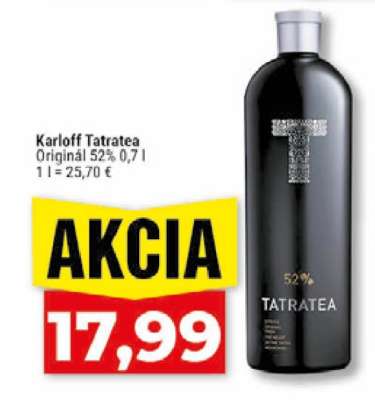 Karloff Tatratea Originál 52% 0,7 l
