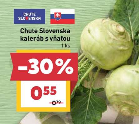 Chute Slovenska kaleráb s vňaťou