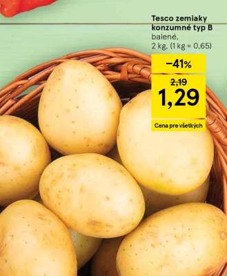 Tesco zemiaky konzumné typ B
