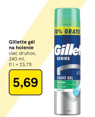 Gillette gél na holenie