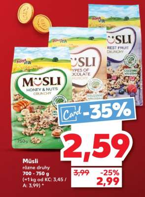 Müsli rôzne druhy