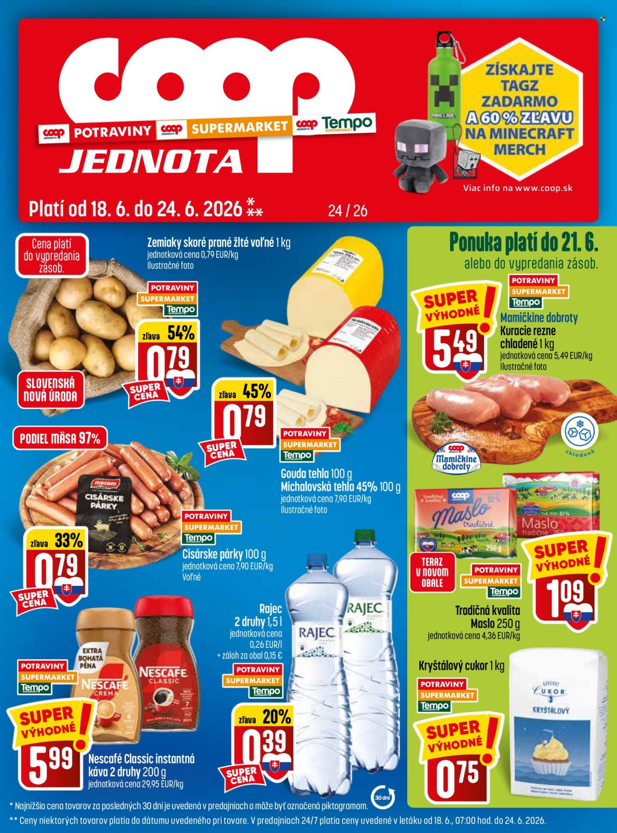 Leták COOP Jednota - 18.6.2026 - 24.6.2026. Strana 1