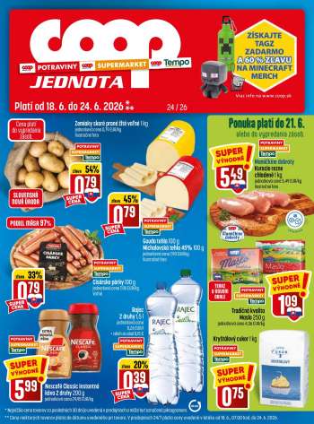 Leták COOP Jednota - 18.6.2026 - 24.6.2026.
