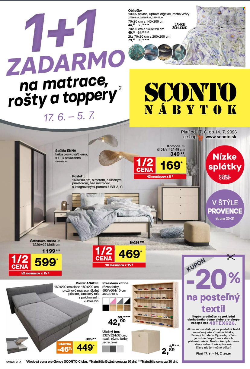Leták Sconto nábytok - 17.6.2026 - 14.7.2026. Strana 1