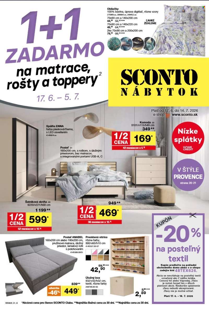 Leták Sconto nábytok - 17.6.2026 - 14.7.2026.
