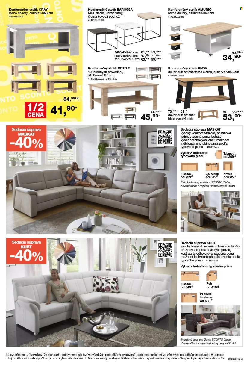 Leták Sconto nábytok - 17.6.2026 - 14.7.2026. Strana 10