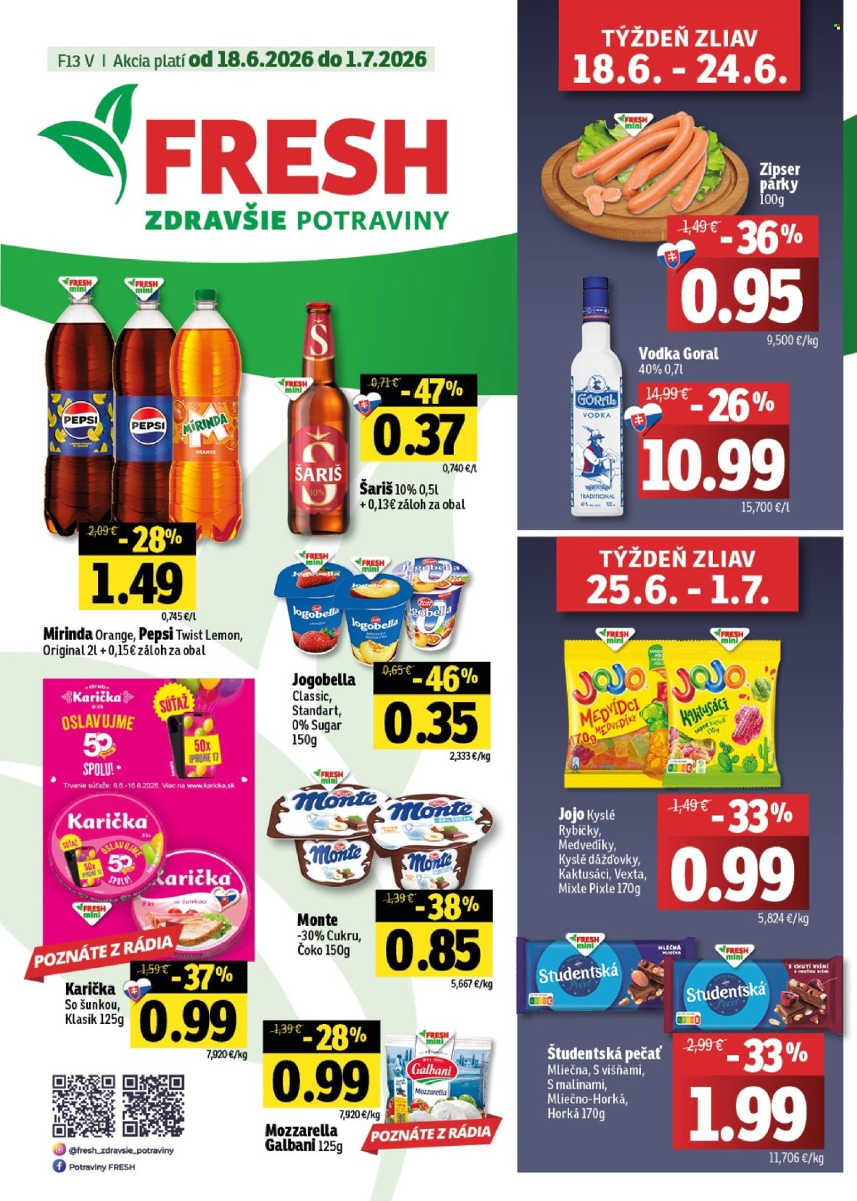 Leták FRESH - 18.6.2026 - 1.7.2026. Strana 1