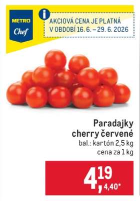 Paradajky cherry červené