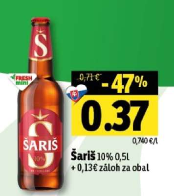 Šariš 10% 0,5l
