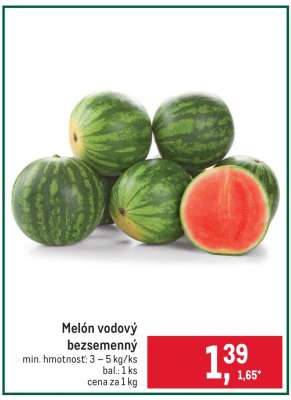 Melón vodový bezsemenný