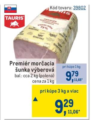 Premiér morčacia šunka výberová