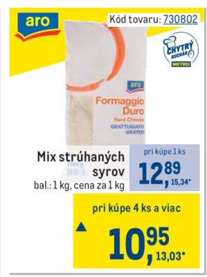 Mix strúhaných syrov
