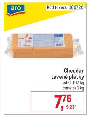 Cheddar tavené plátky
