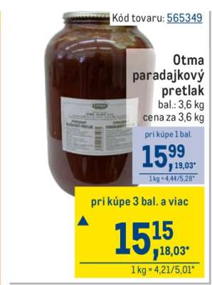 Otma paradajkový pretlak