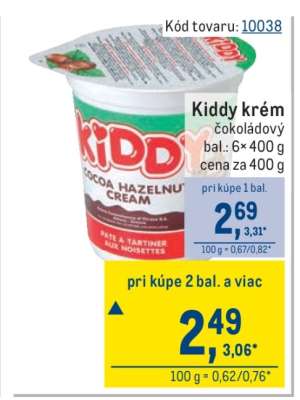 Kiddy krém čokoládový