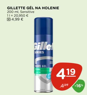Gillette gél na holenie