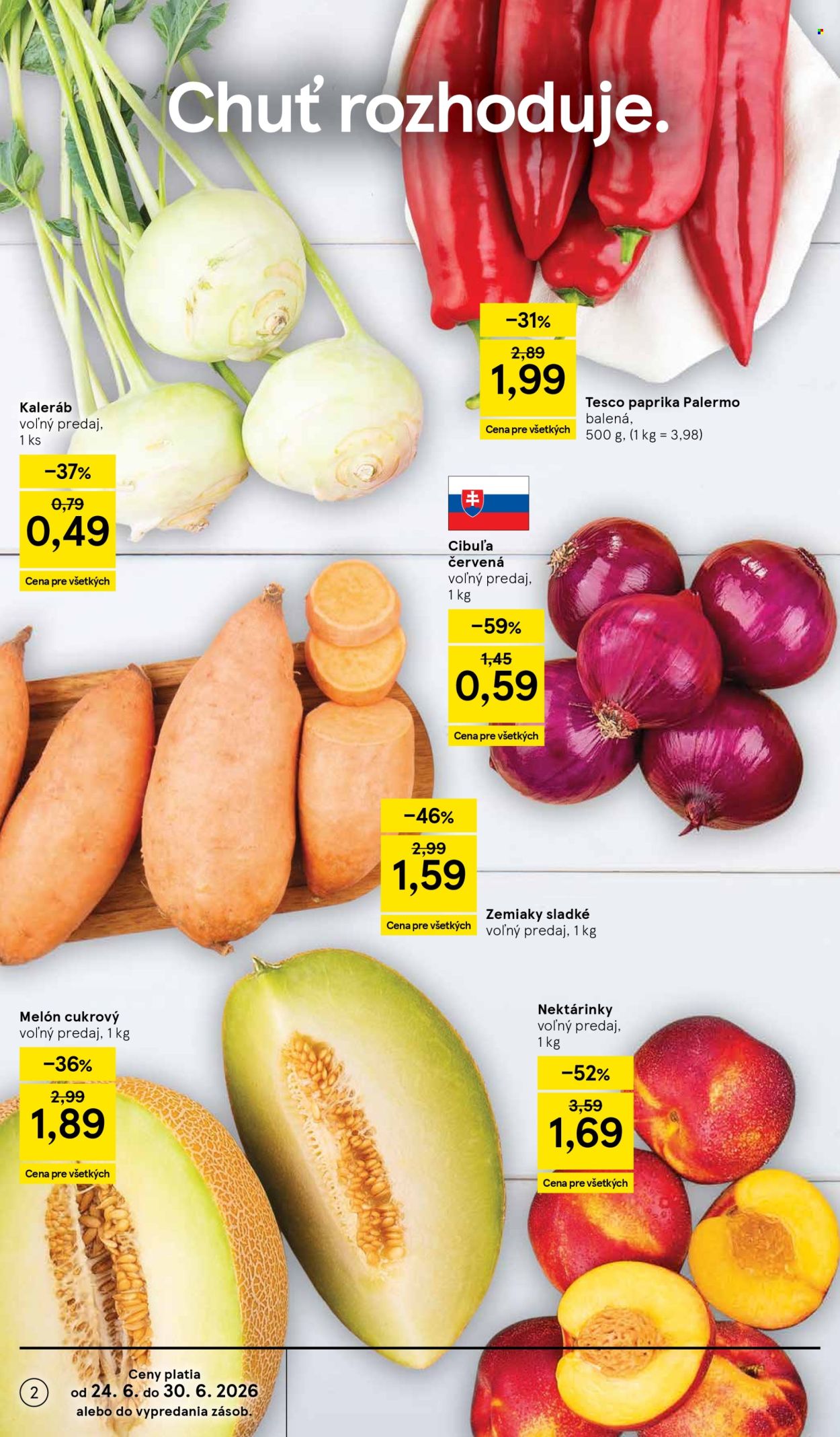 Leták TESCO supermarket - 24.6.2026 - 30.6.2026. Strana 2