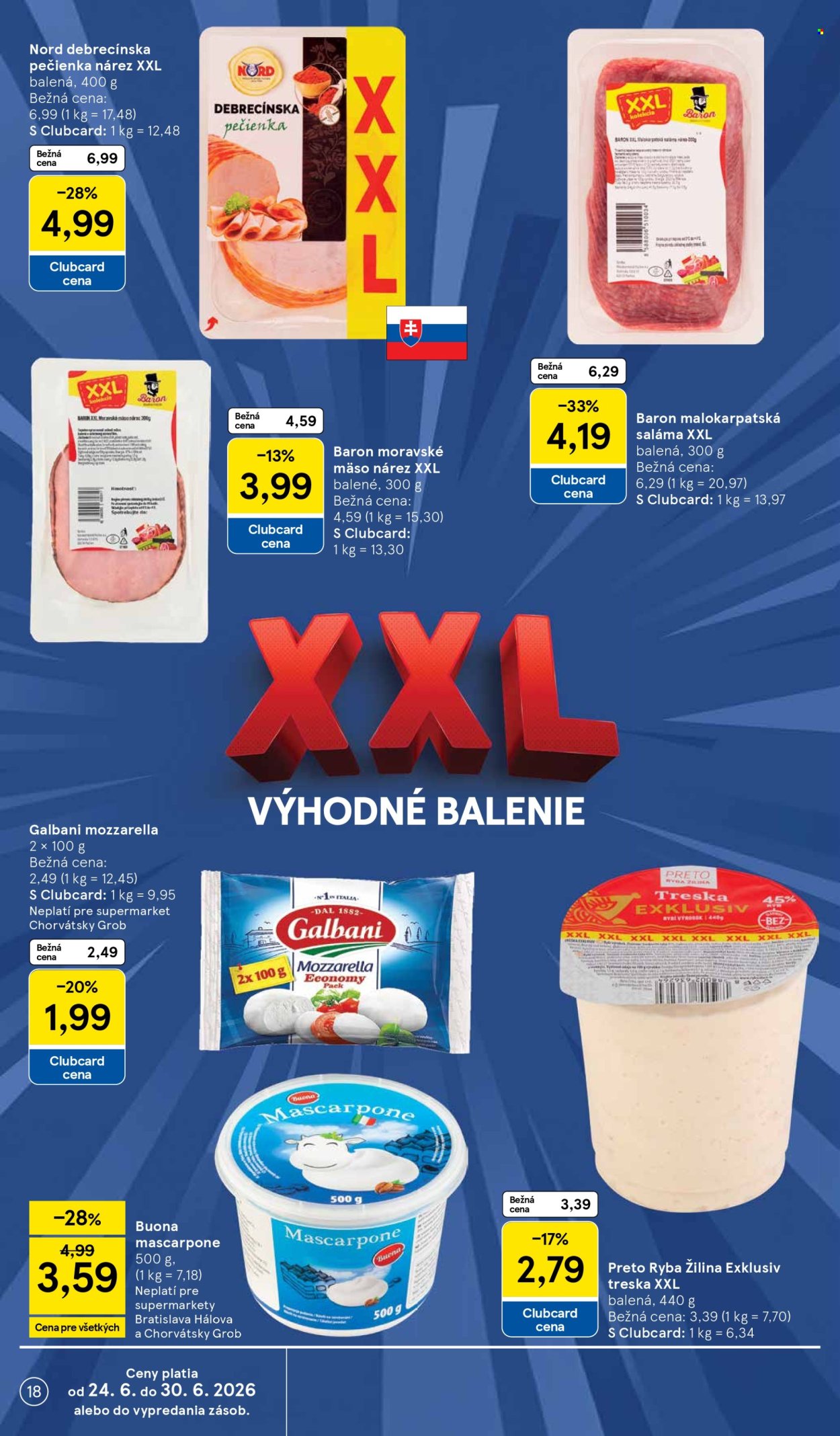 Leták TESCO supermarket - 24.6.2026 - 30.6.2026. Strana 18