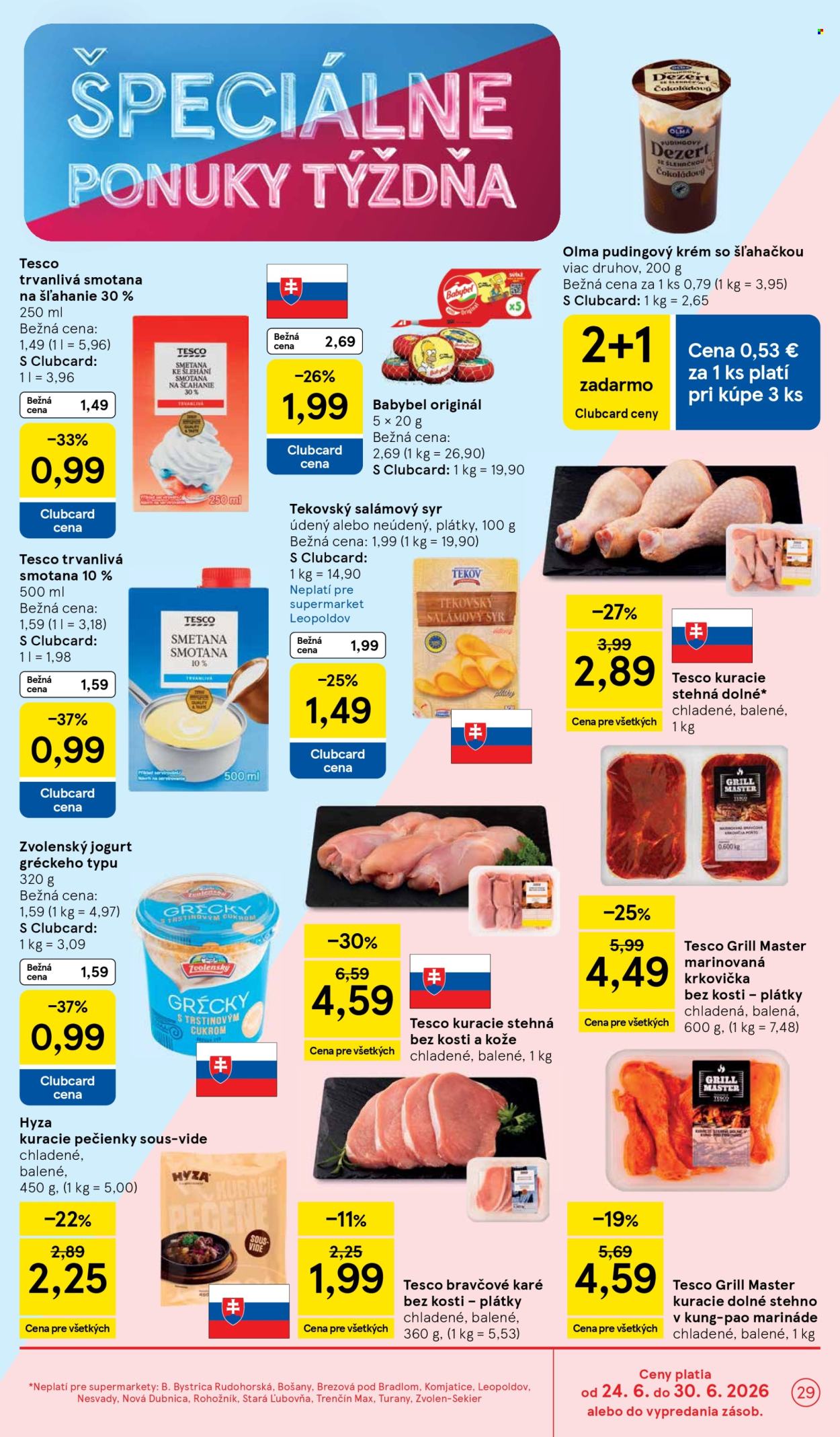 Leták TESCO supermarket - 24.6.2026 - 30.6.2026. Strana 29