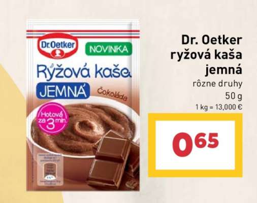 Dr. Oetker ryžová kaša jemná