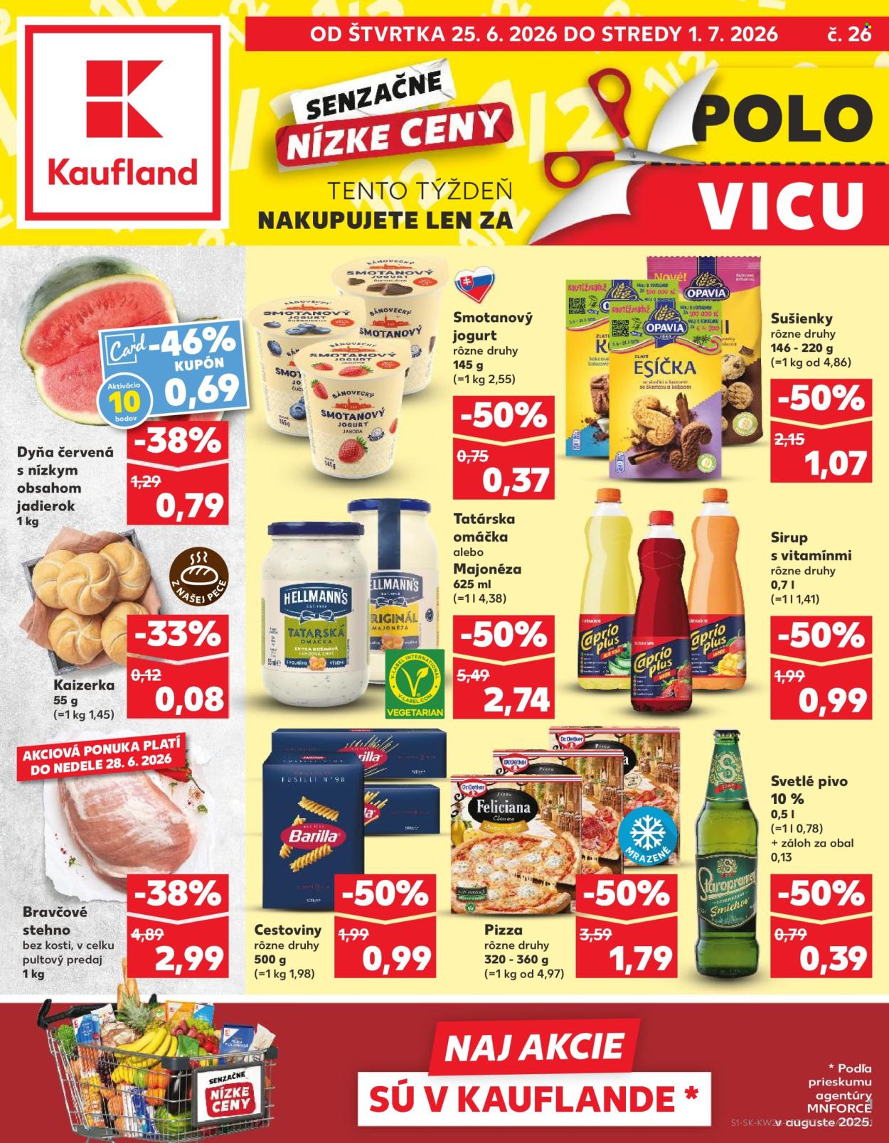 Leták Kaufland - 25.6.2026 - 1.7.2026. Strana 1