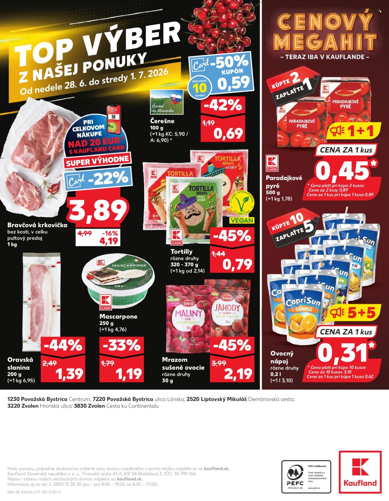 Leták Kaufland - 25.6.2026 - 1.7.2026. Strana 84