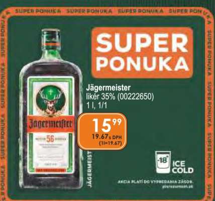 Jägermeister likér 35% (00222650) 1 l, 1/1