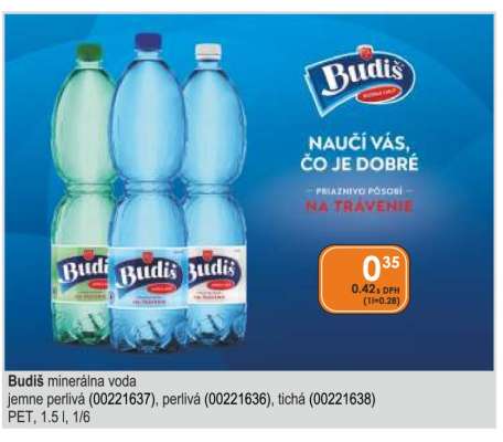 BUDIŠ Minerálna voda