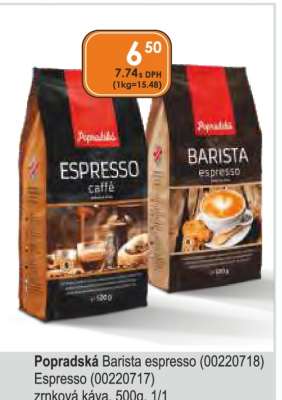 Popradská Barista espresso
