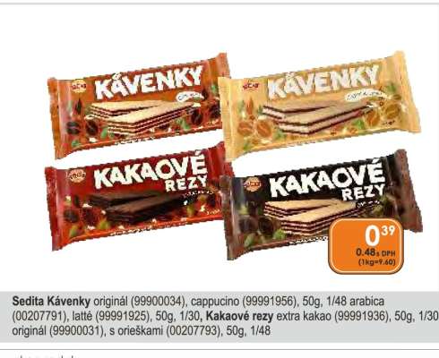 Kakaové Rezy Extra Kakao