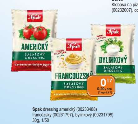 SPAK DRESSING AMERICKÝ