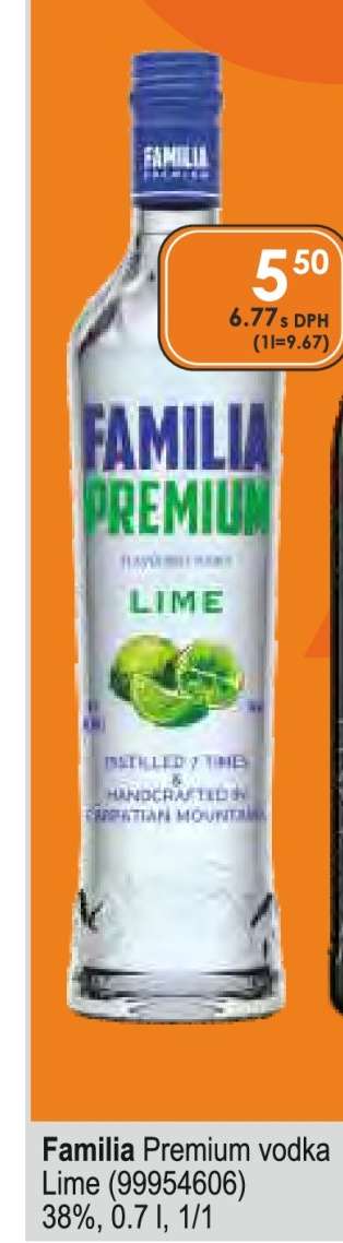 Familia Premium vodka Lime