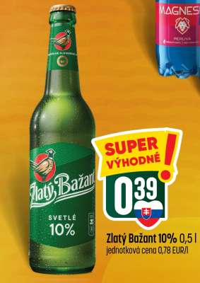 Zlatý Bažant 10% 0,5 l