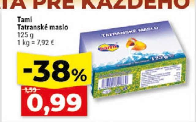 TAMI Tatranské maslo 125 g