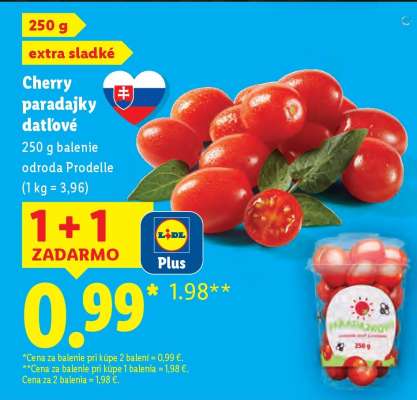 Cherry paradajky datľové