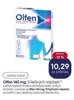 Olfen 140 mg, 5 liečivých náplastí