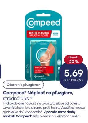 Compeed® Náplast na pľuzgiere, stredná 5 ks