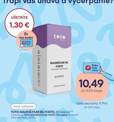 TOTO MAGNÉZIUM B6 FORTE, 60 kapsúl