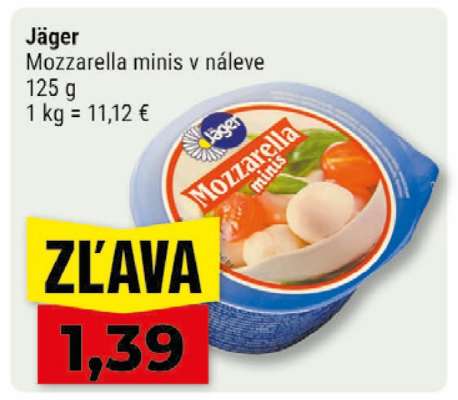 Jäger Mozzarella minis v náleve