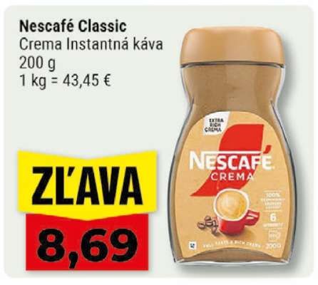 Nescafé Classic, Crema instantná káva